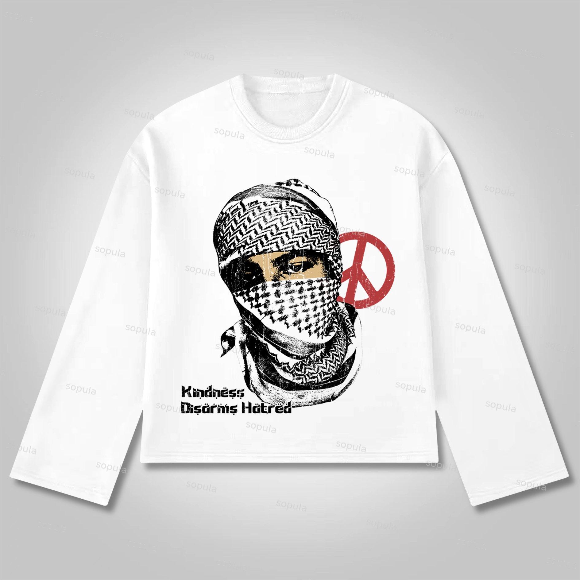 Sopula Kindness Disarms Hatred Graphic Cotton Long Sleeve T-Shirt Product Image