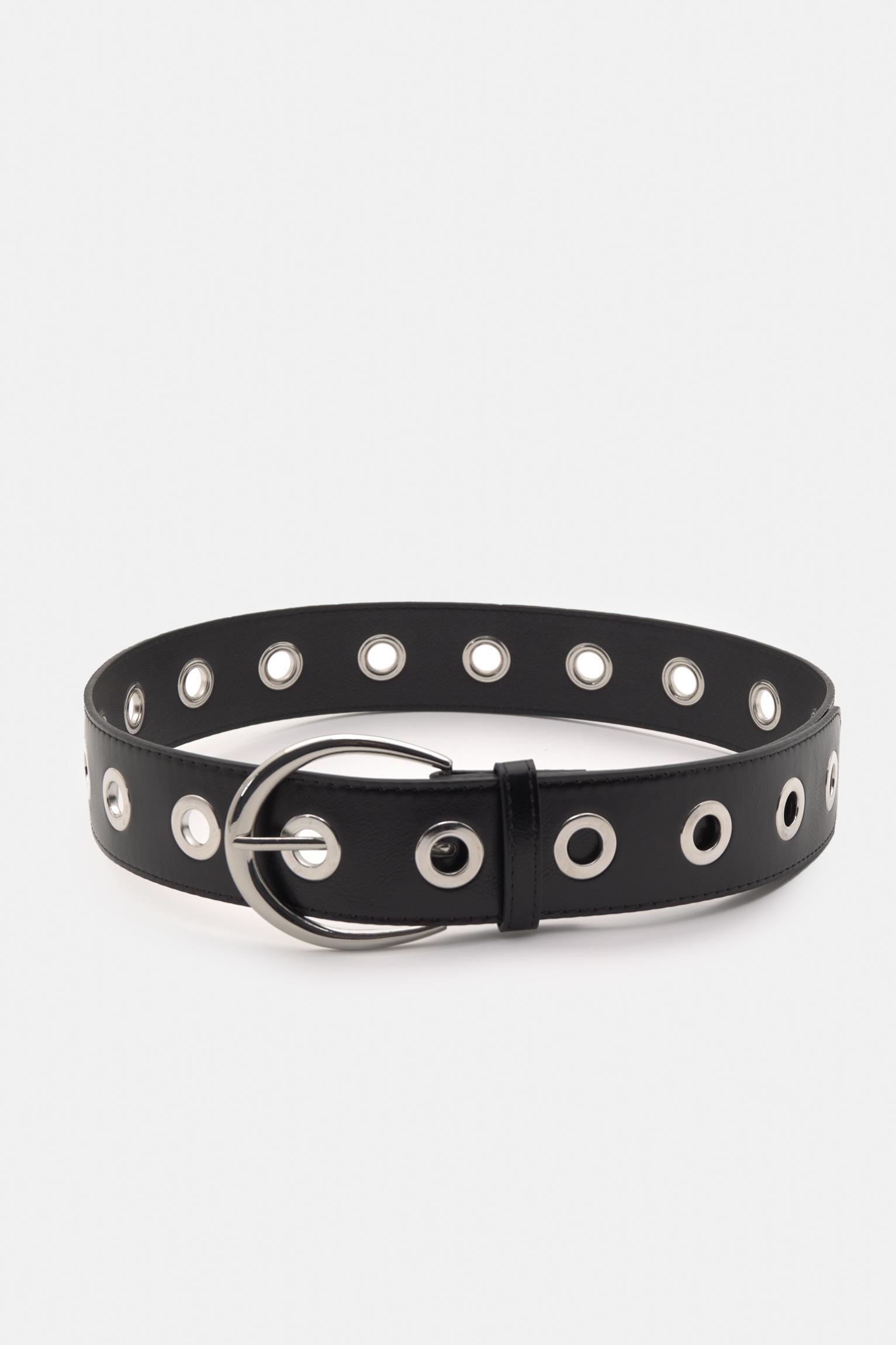 Belt with eyelets and topstitching Product Image