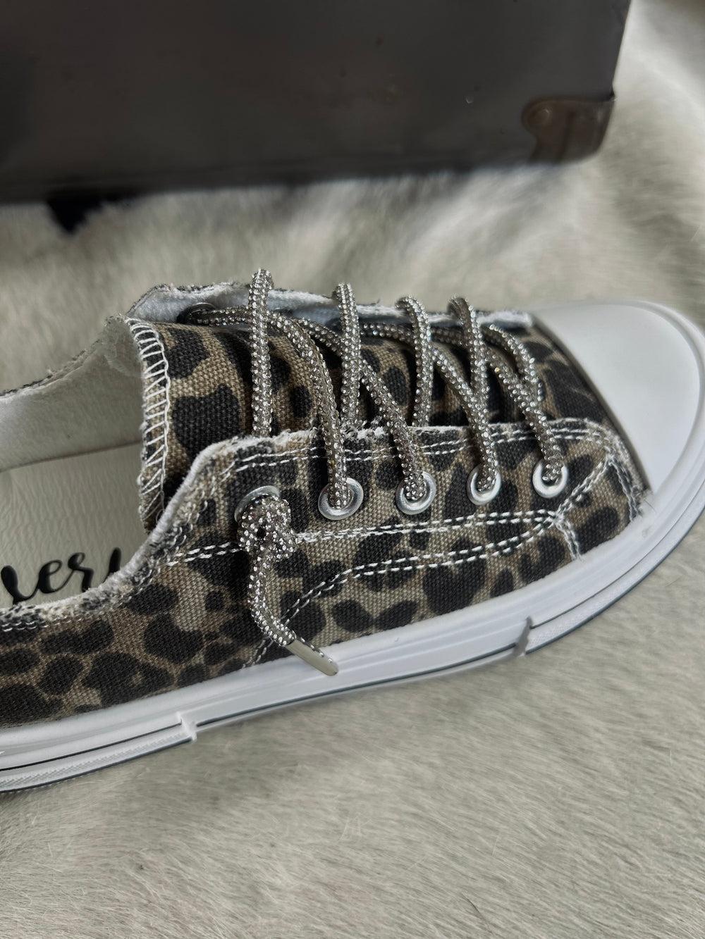 Can I Get An Aman Tan Leopard Sneakers Product Image