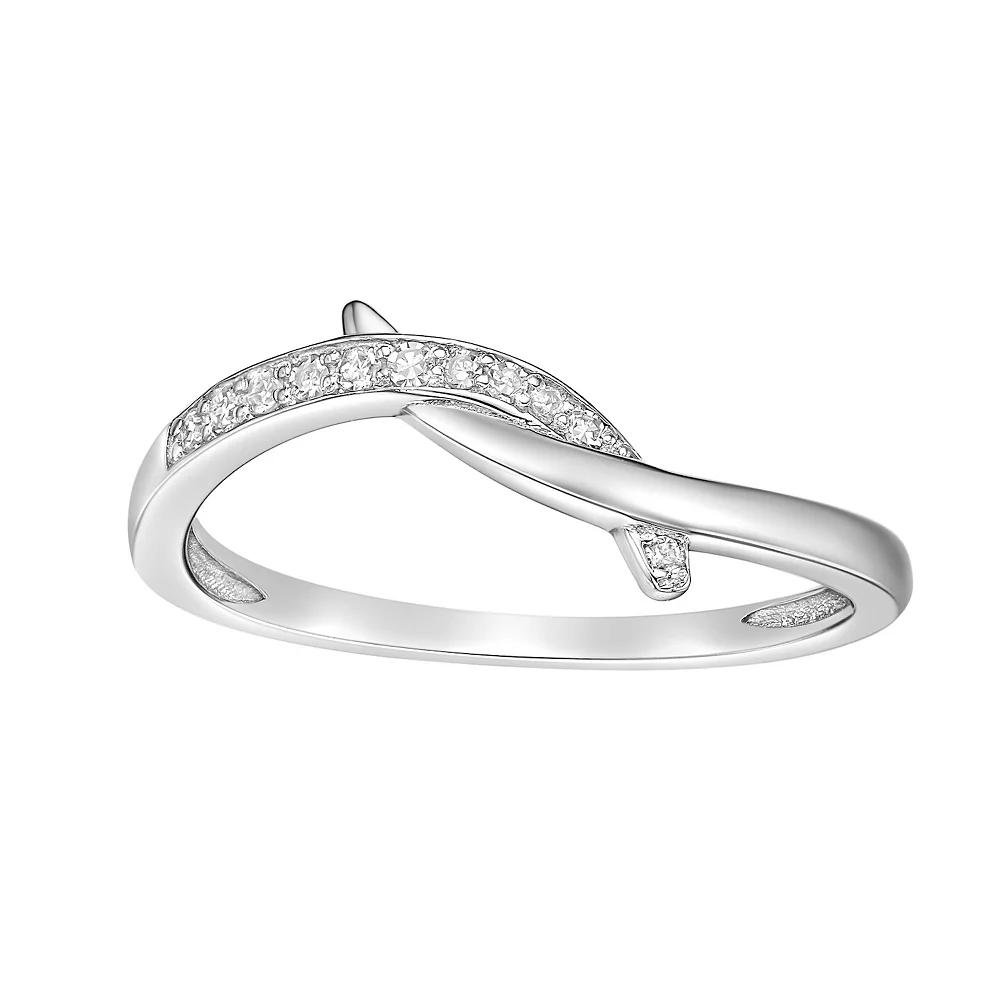 Gemminded Sterling Silver Diamond Accent Promise Ring, Women's,  Product Image