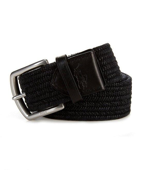 Polo Ralph Lauren Leather Trim Braided Belt Product Image