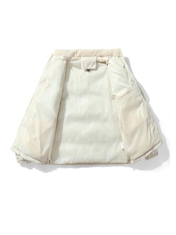 Men's Corduroy Splice Zip Up Jacket Product Image