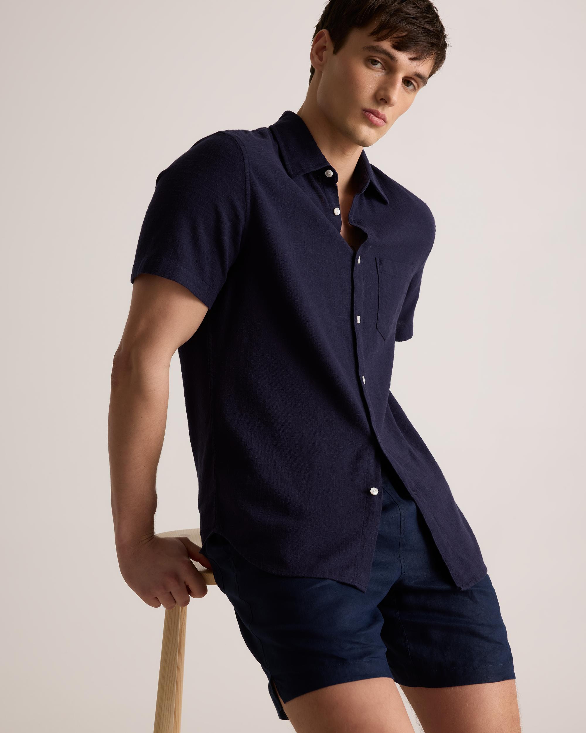 Quince | Men's Stretch Selvage Short Sleeve Shirt Size XL, Organic Cotton Product Image