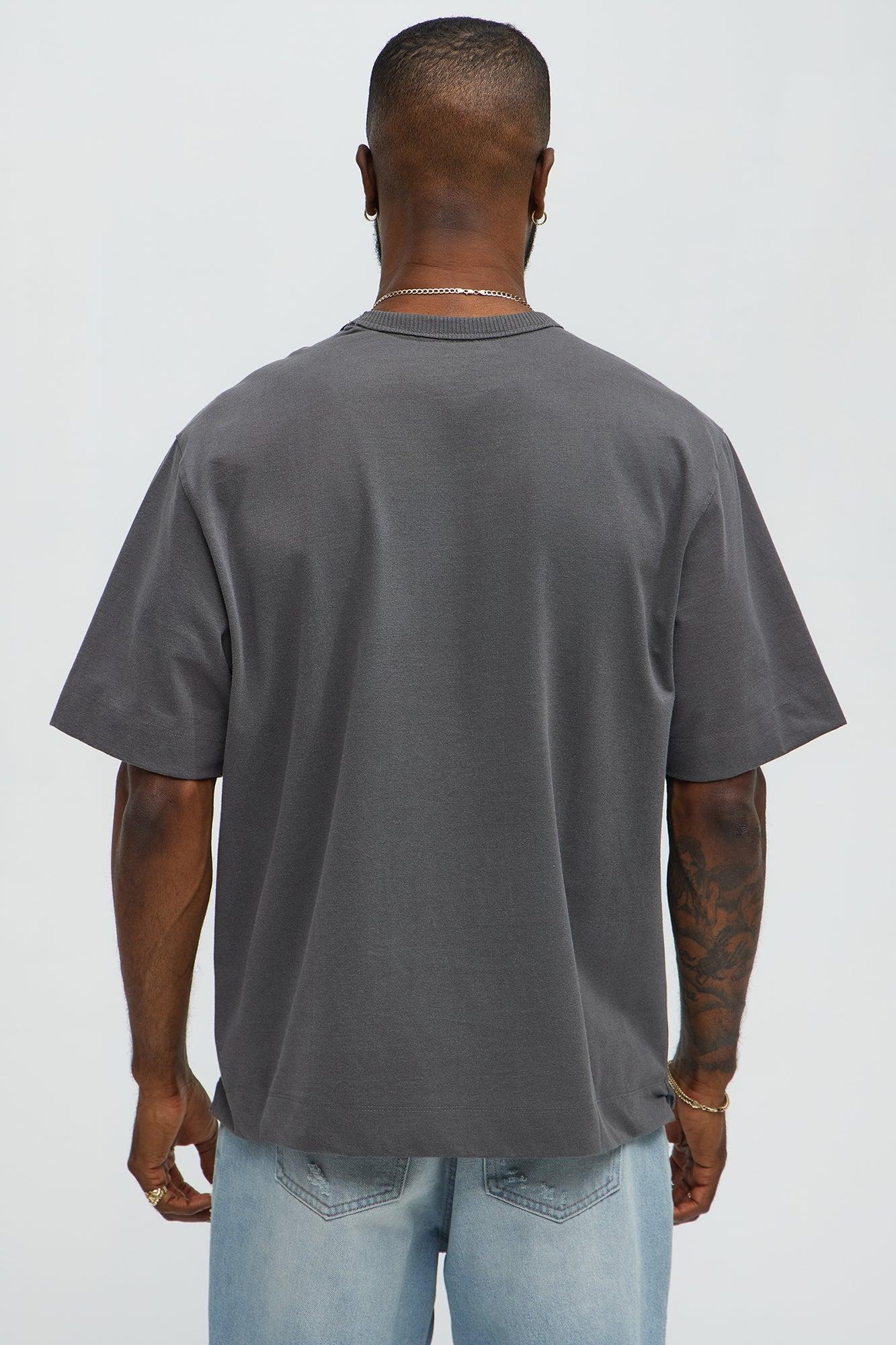 Lost Generation Oversized Short Sleeve Tee - Dark Grey Male Product Image