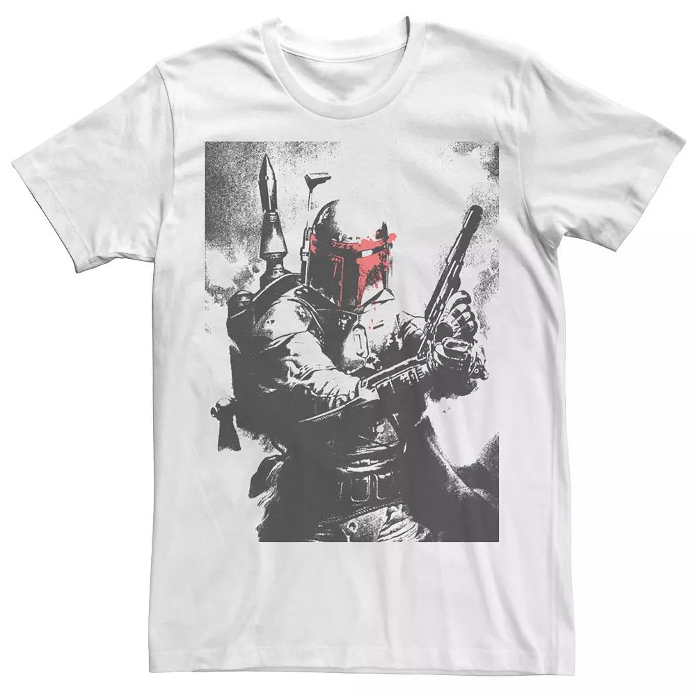 Men's Star Wars Boba Fett Faded Action Portrait Poster Tee,  Product Image