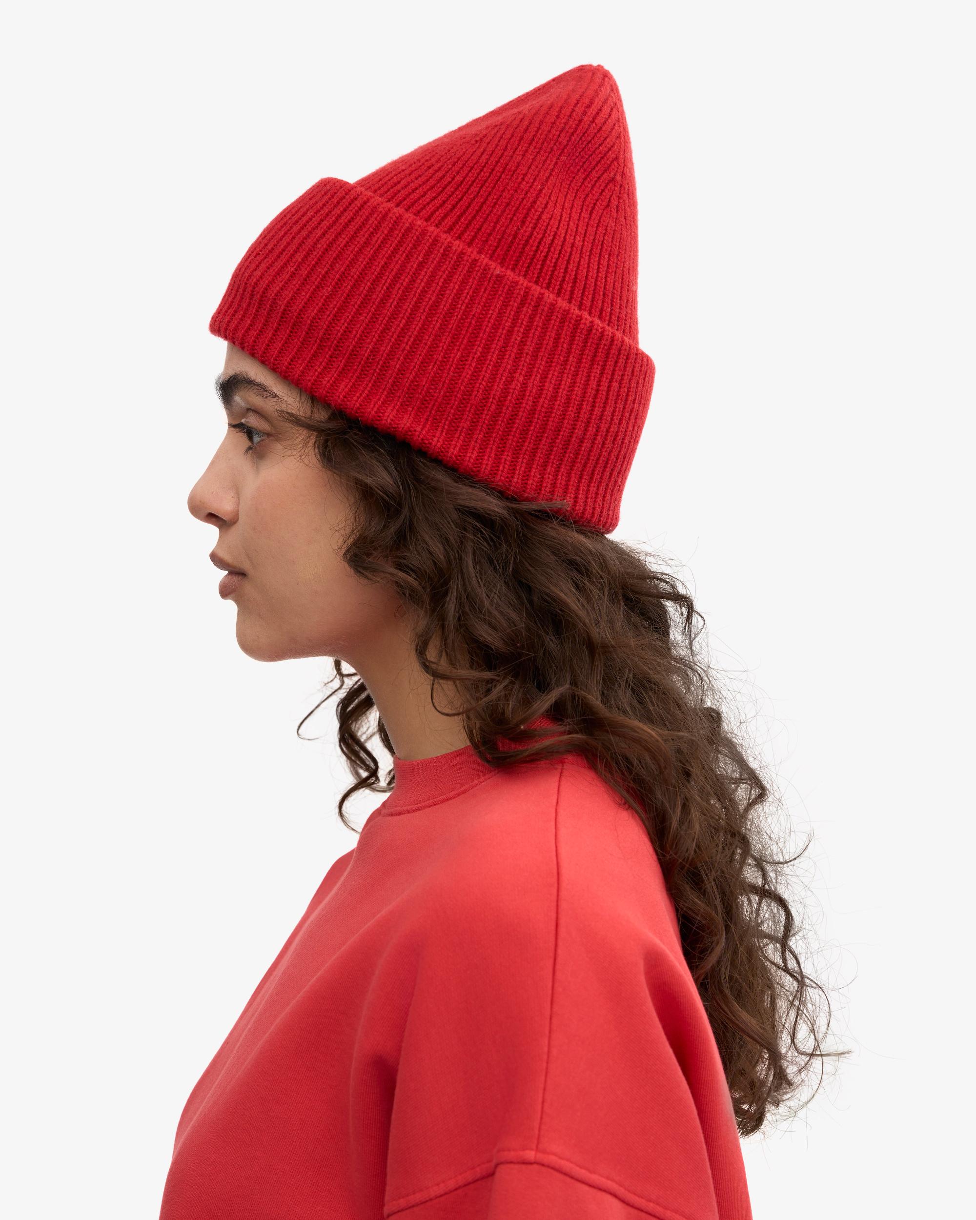 Merino Wool Hat - Scarlet Red Product Image
