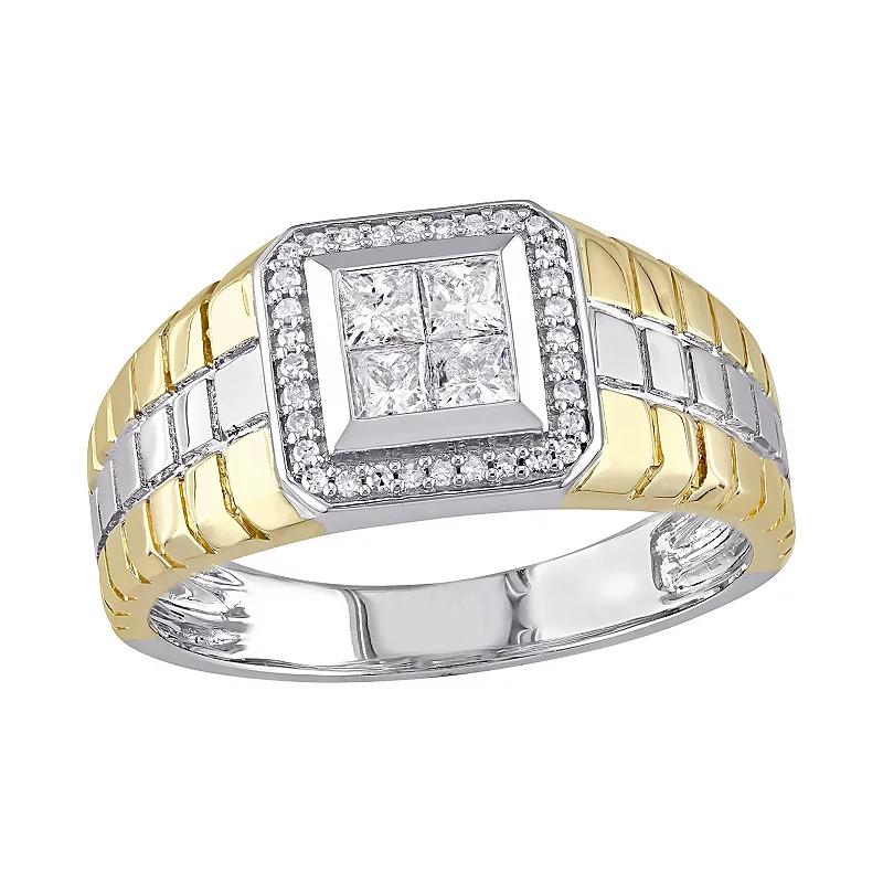 Men's Stella Grace Two Tone 10k Gold 1/2 Carat T.W. Diamond Ring, Size: 12.50, 10k Two Tone Product Image