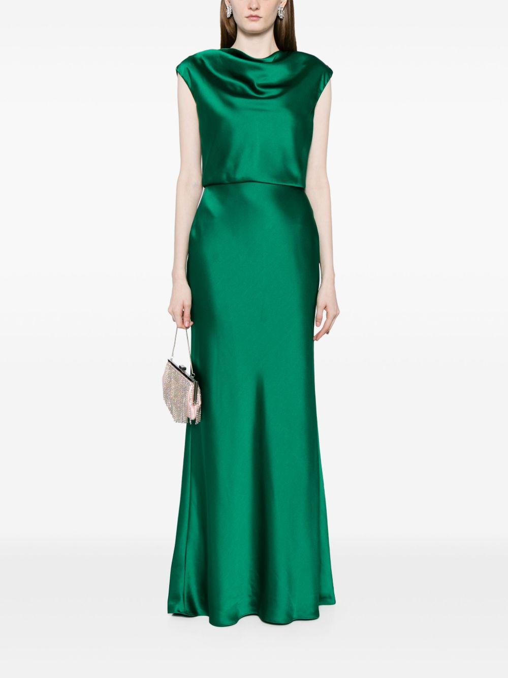 cowl-neck sleeveless maxi dress Product Image