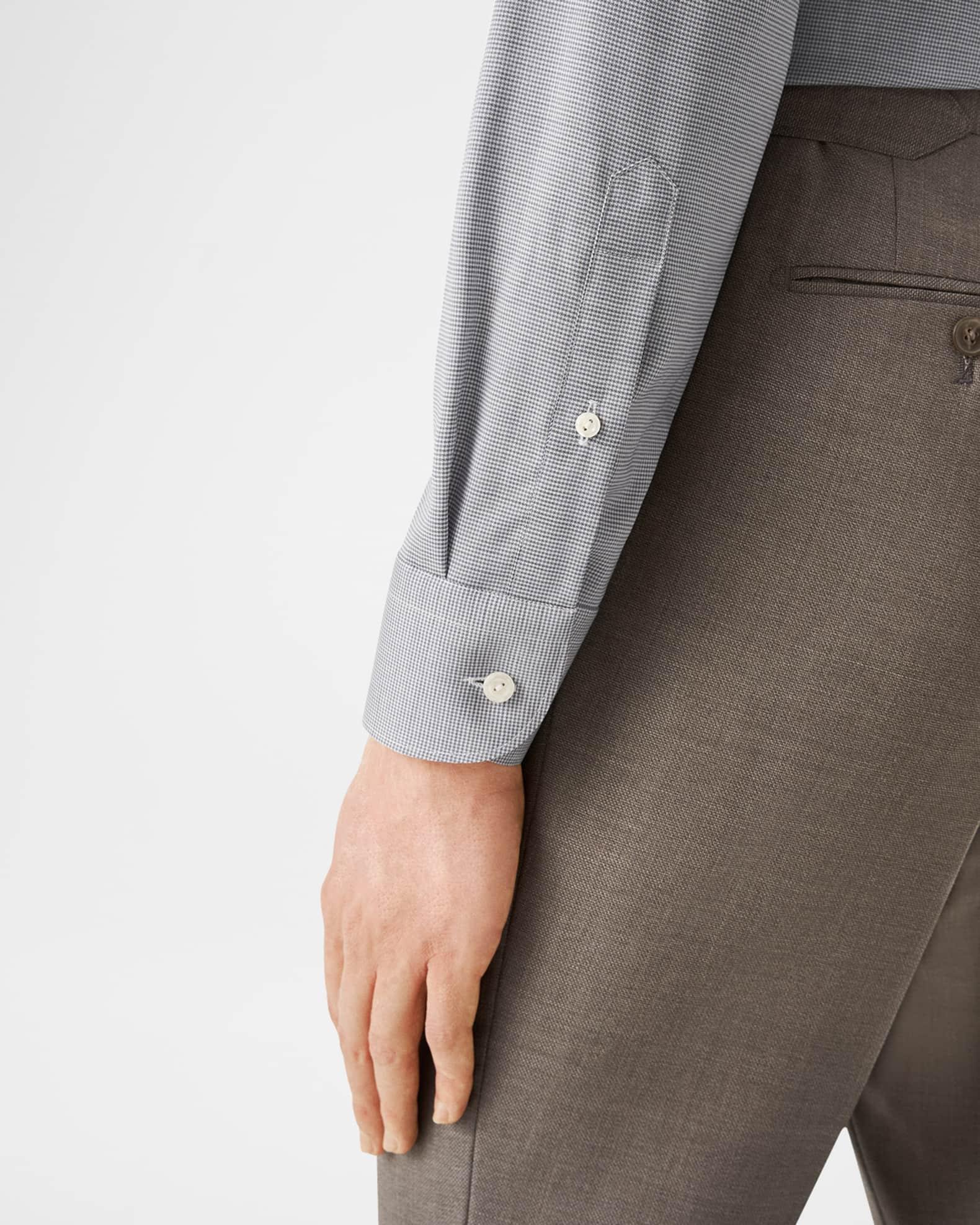 Men's Elevated Merino Wool Houndstooth Contemporary-Fit Dress Shirt Product Image