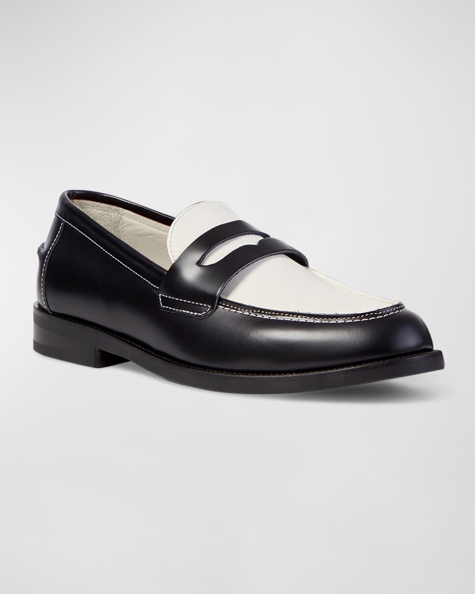 Men's Wilde Bicolor Leather Penny Loafers Product Image