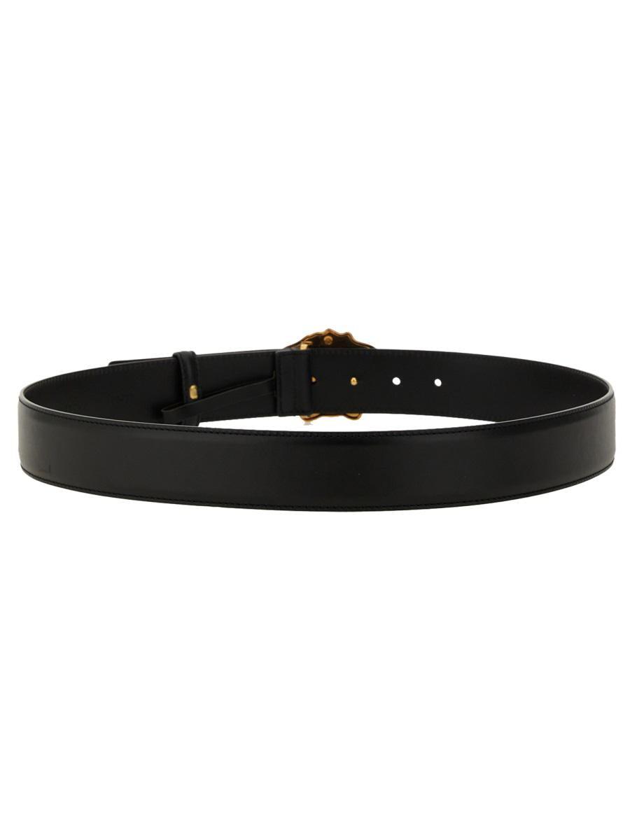 VERSACE La Medusa Leather Belt Man Belt Black Size 39.5 Calfskin Product Image