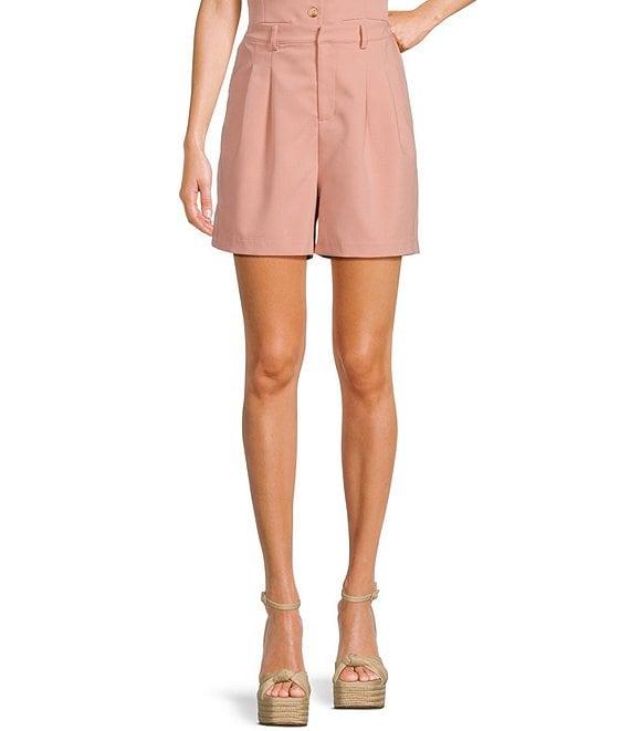 Sadie & Sage Seasons Bloom Solid Pleated Coordinating Shorts Product Image