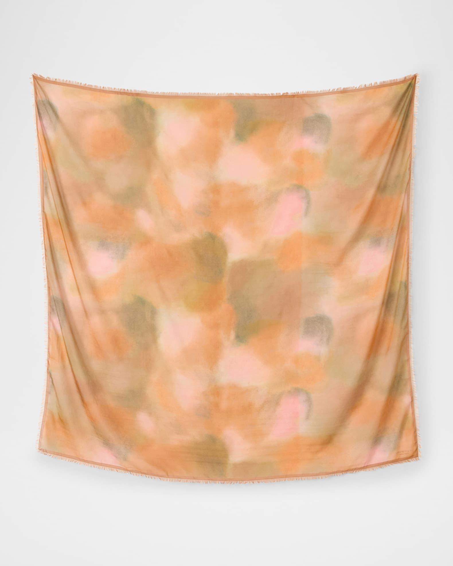 Mottled Square Cotton-Silk Scarf Product Image