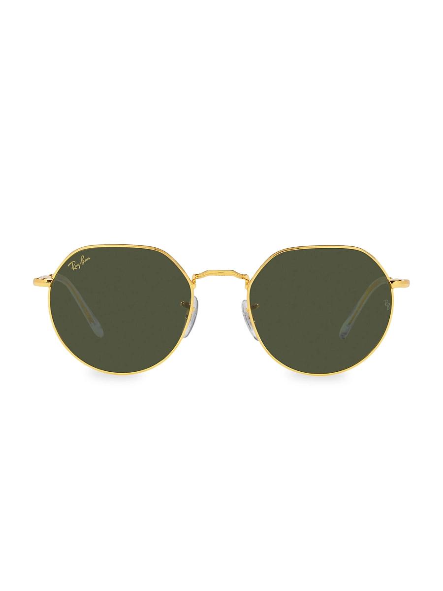 Ray-Ban Unisex Jack Rb3565 53mm Gold Sunglasses Product Image