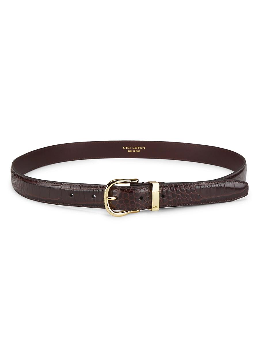 Womens Louise Slim Leather Belt Product Image