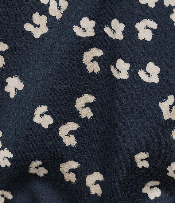 Calvin Klein Short Sleeve Floral Print Belted Button Front Shirt Dress Product Image