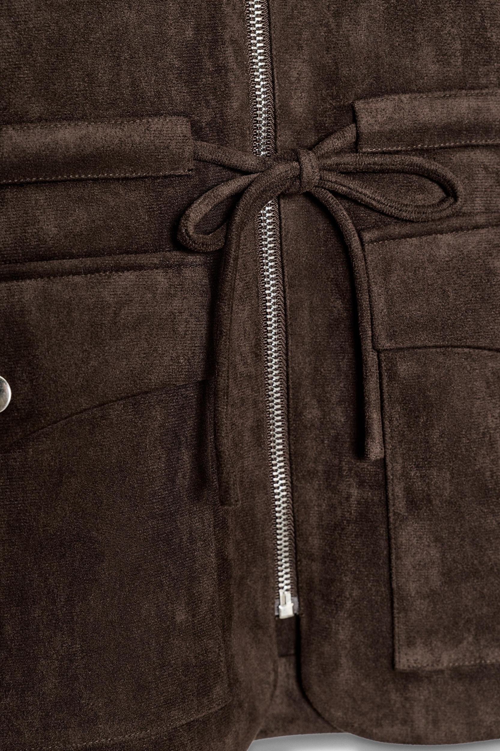 FAUX SUEDE POCKET VEST Product Image