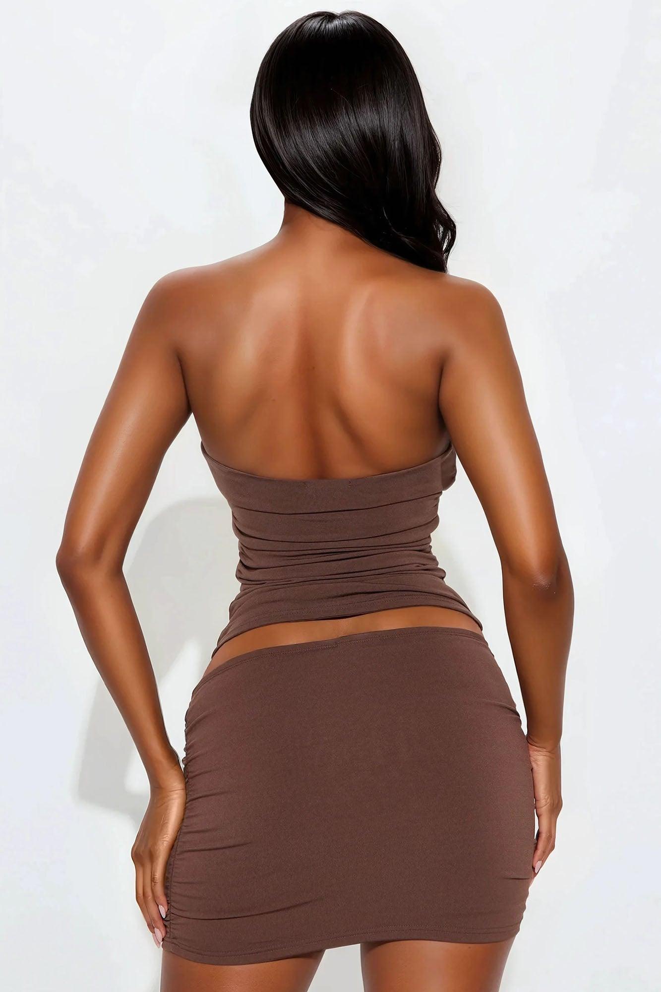 Celeste Mini Skirt Set - Chocolate Product Image
