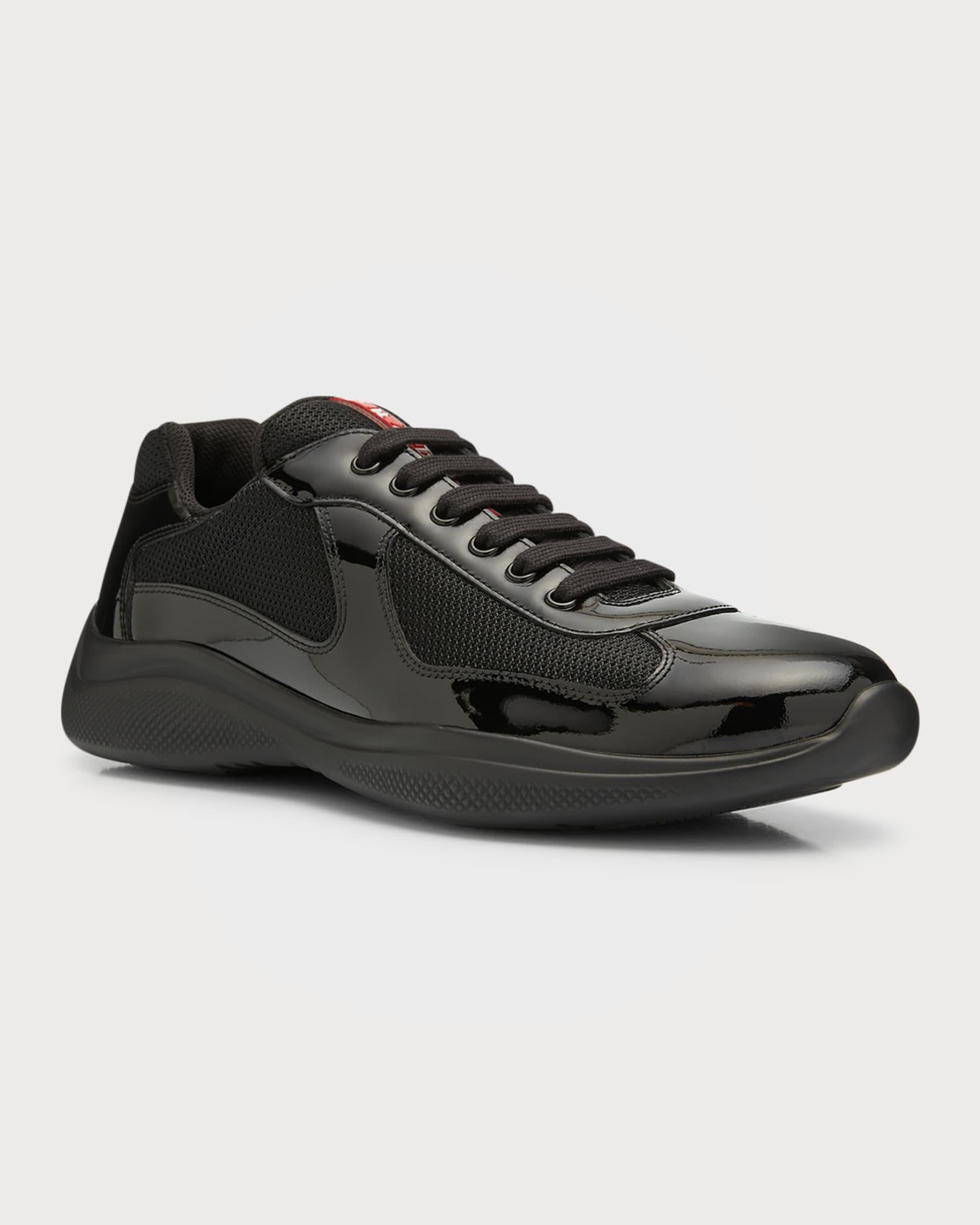 Men's America's Cup Patent Leather Patchwork Sneakers Product Image