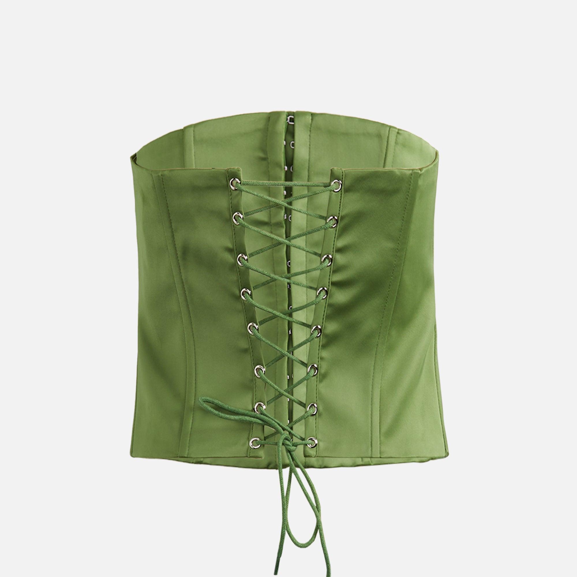 Danielle Guizio Satin Corset - Jardin Female Product Image