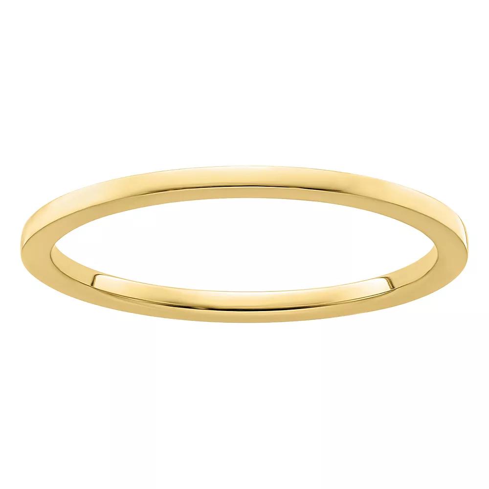 Stacks & Stones 10k Gold 1.2 mm Flat Stackable Band, Womens 10k Rose Gold Product Image