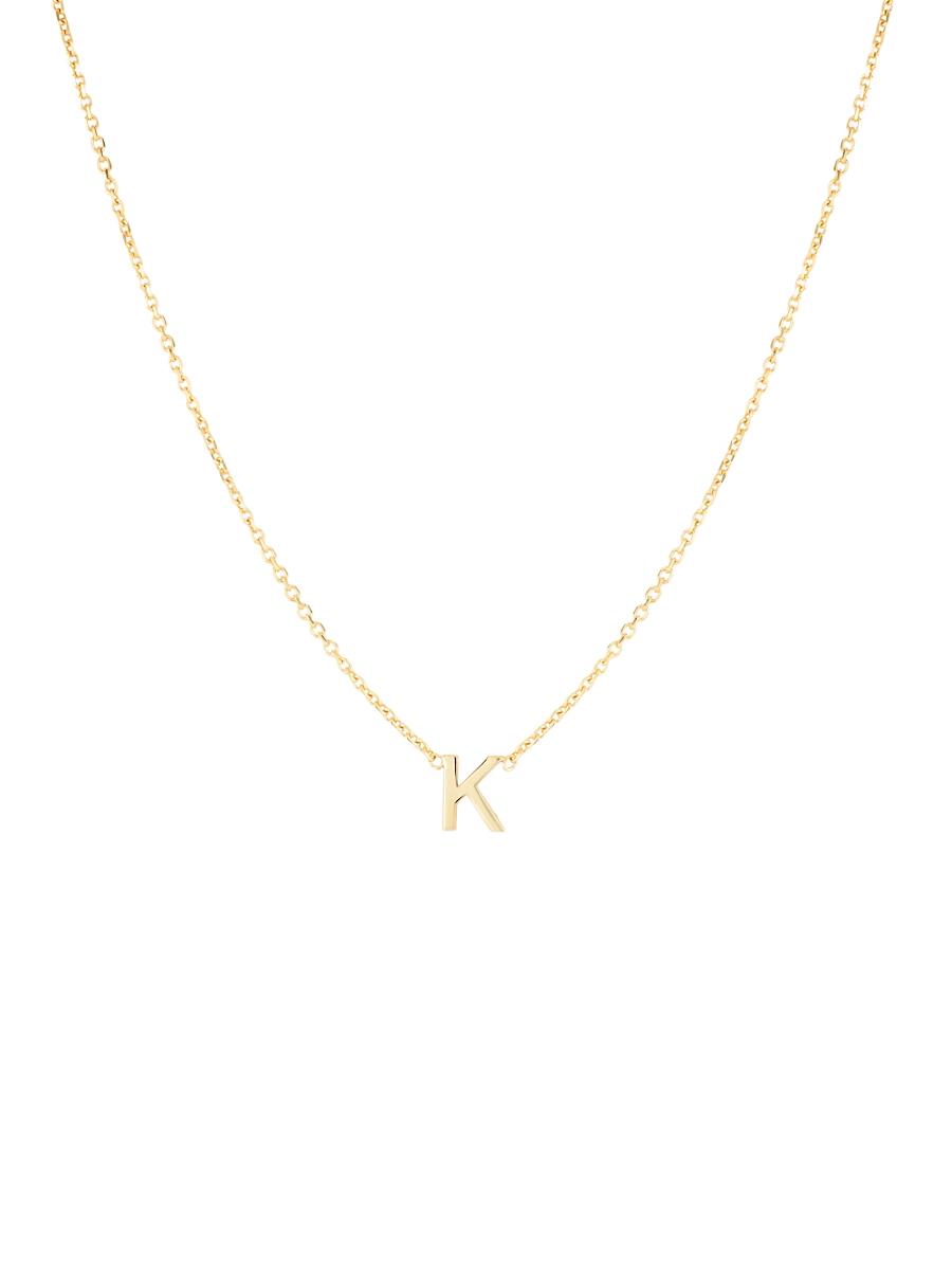 Womens 14K Yellow Gold Initial Pendant Necklace Product Image