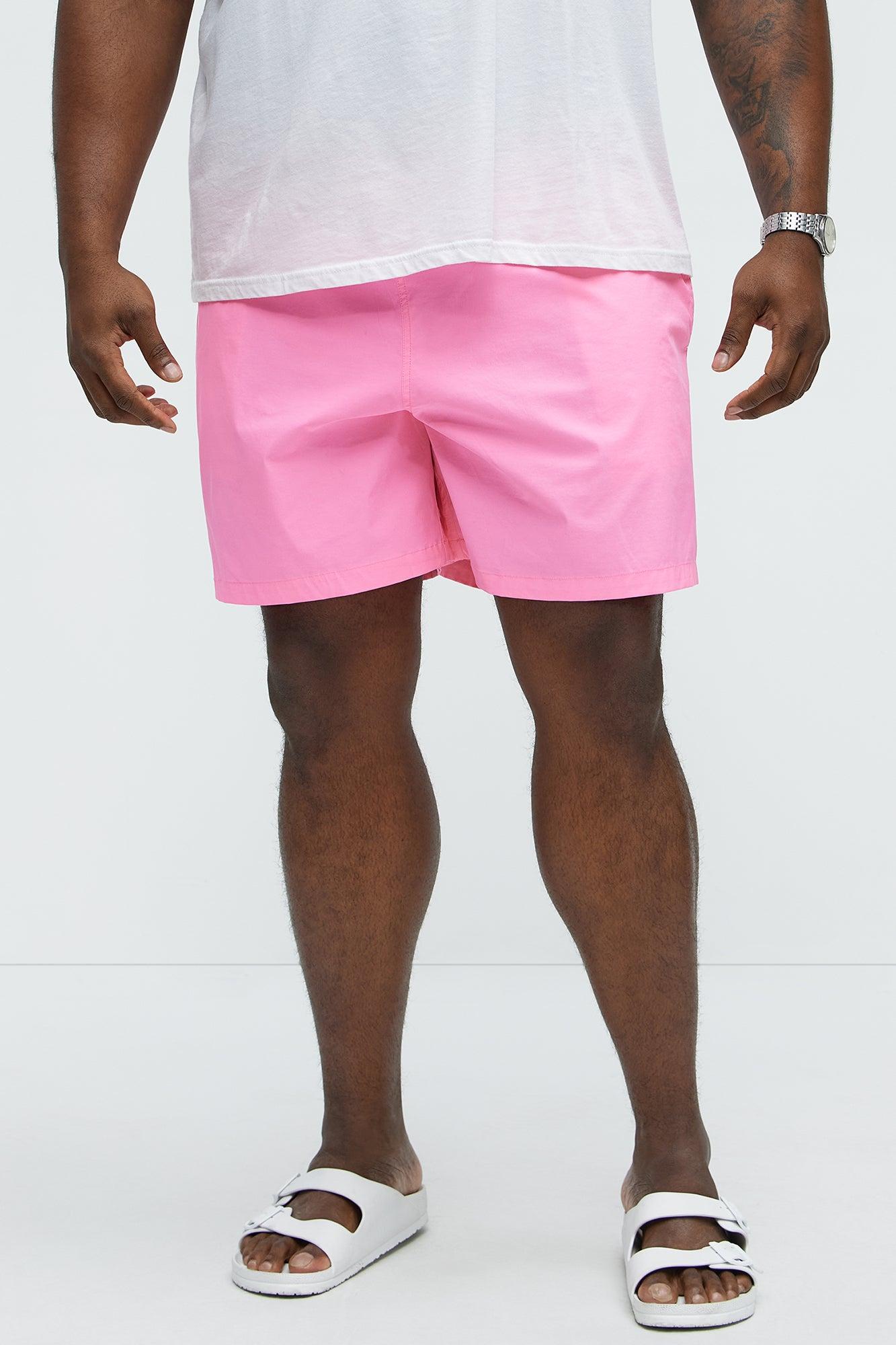 Montez Stretch Swim Trunk Classic - Neon Pink Product Image