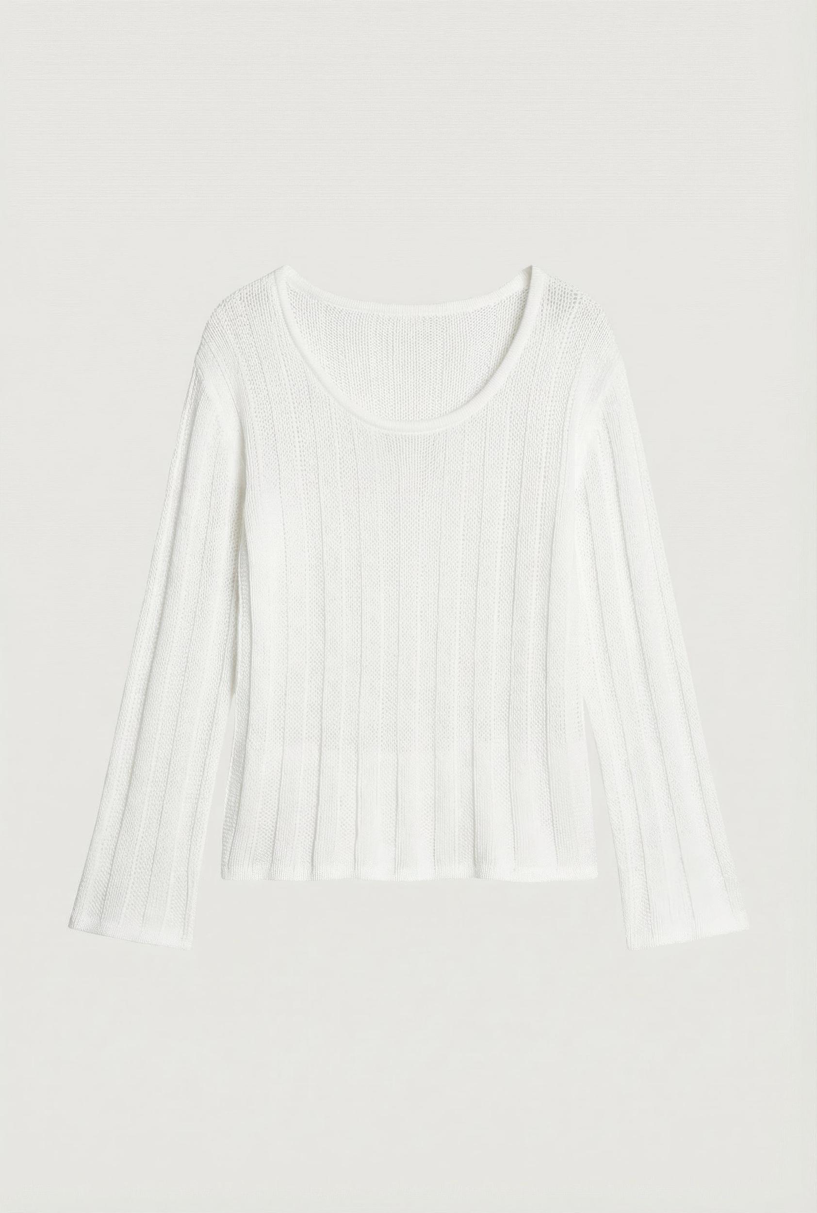 Leah Ribbed Scoop-Neck Sweater Product Image