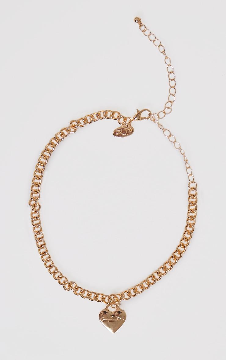 Gold Script Love Heart Anklet Product Image