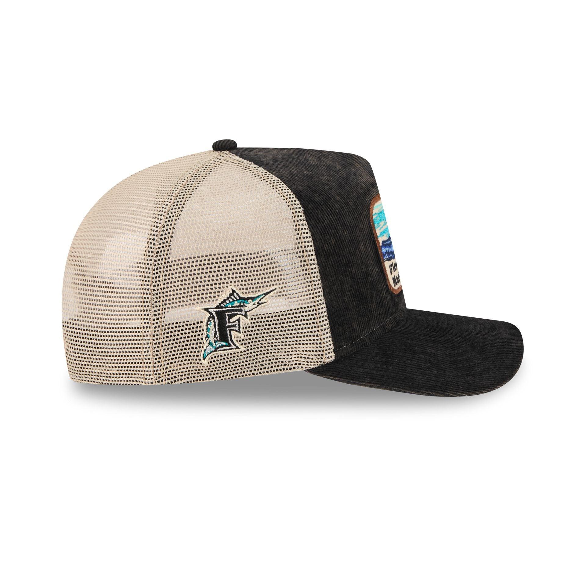 Miami Marlins Vintage Landscape 9FIFTY A-Frame Trucker Hat Male Product Image