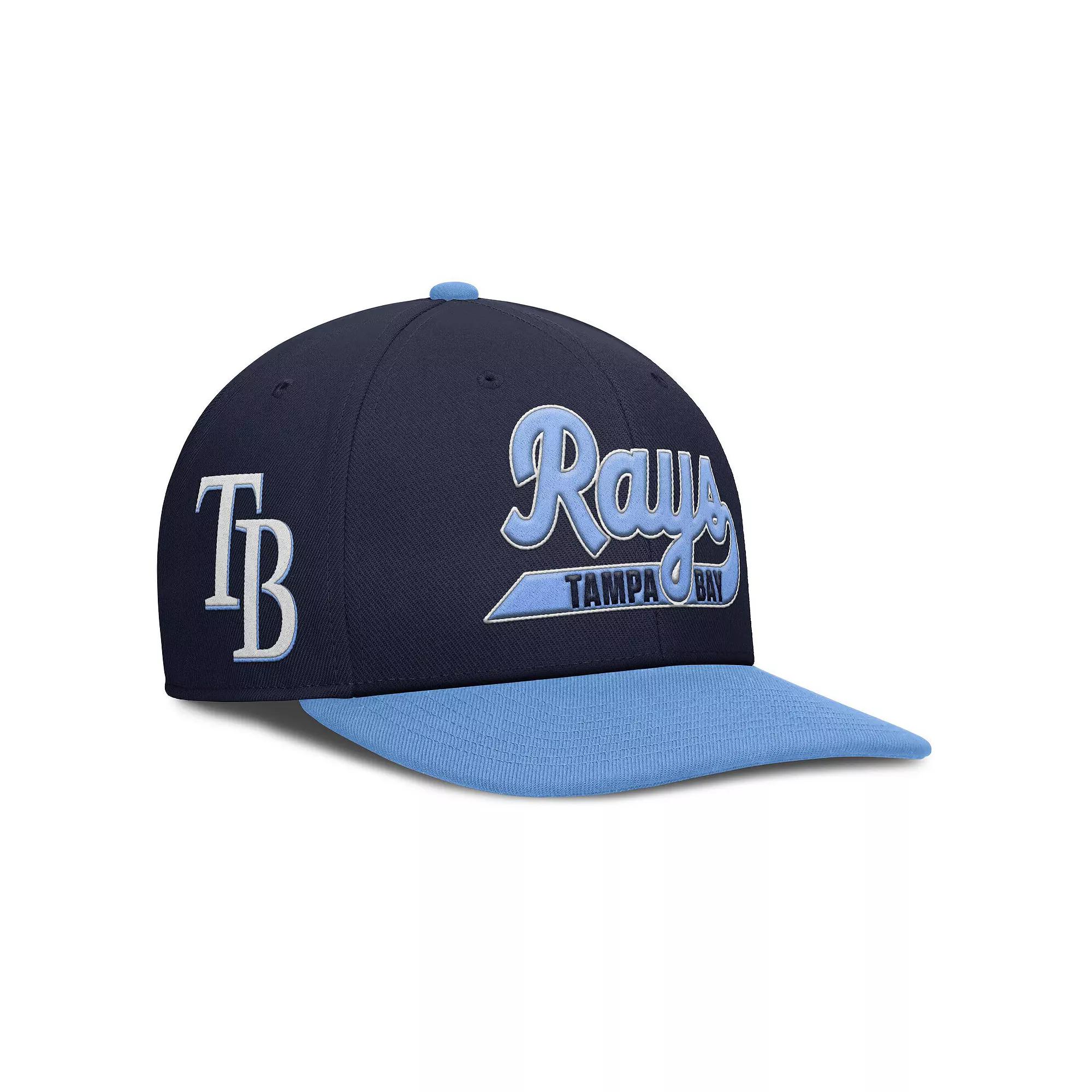 Men's Nike Navy/Light Blue Tampa Bay Rays Pro Performance Snapback Hat,  Product Image