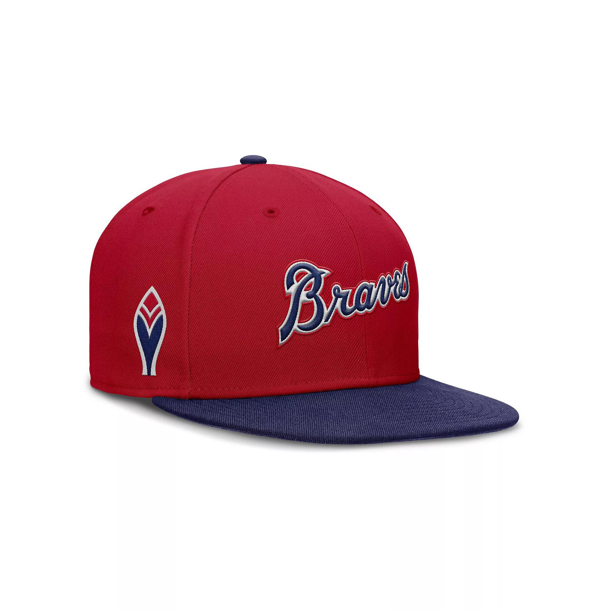 Men's Nike Red Atlanta Braves True Performance Fitted Hat, Size: 7 1/2 Product Image