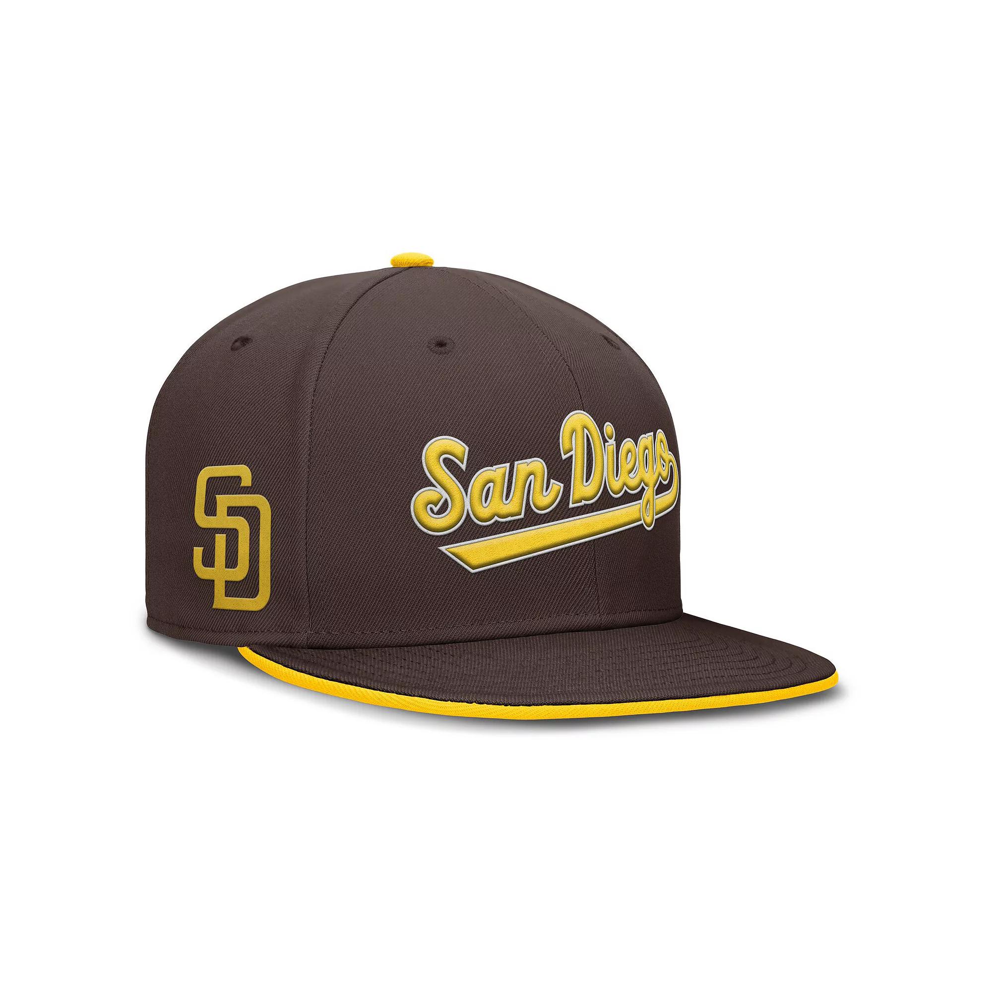 Men's Nike Brown San Diego Padres True Performance Fitted Hat, Size: 7 1/8 Product Image