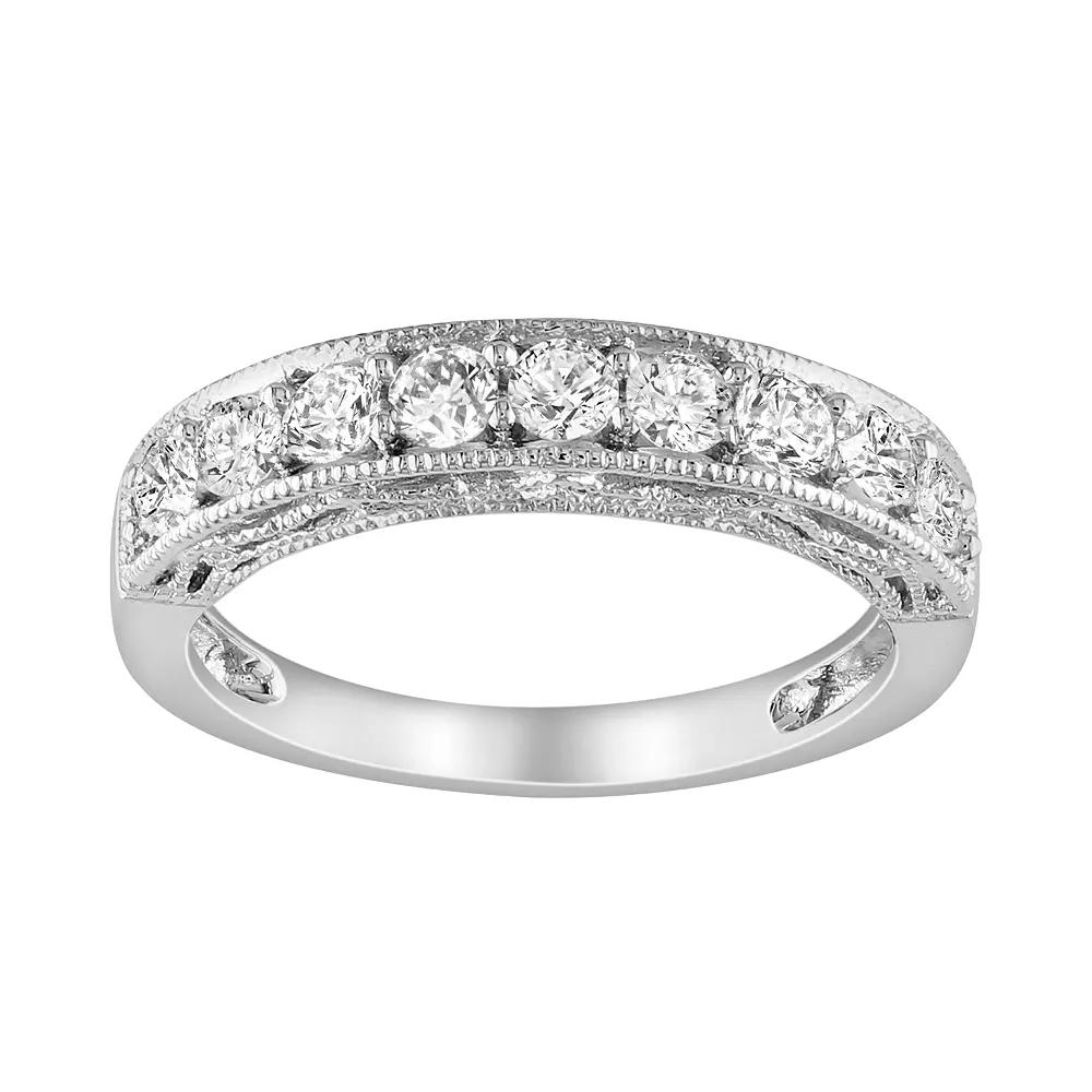 Stella Grace Sterling Silver Lab-Created White Sapphire Engagement Ring, Women's,  Product Image