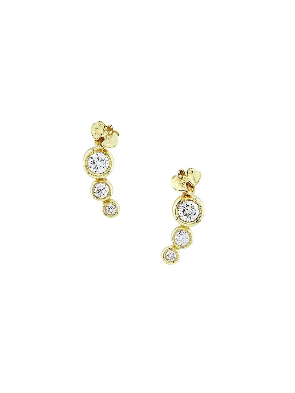 Womens Kidea 18K Yellow Gold & 0.45 TCW Diamond Stud Earrings Product Image