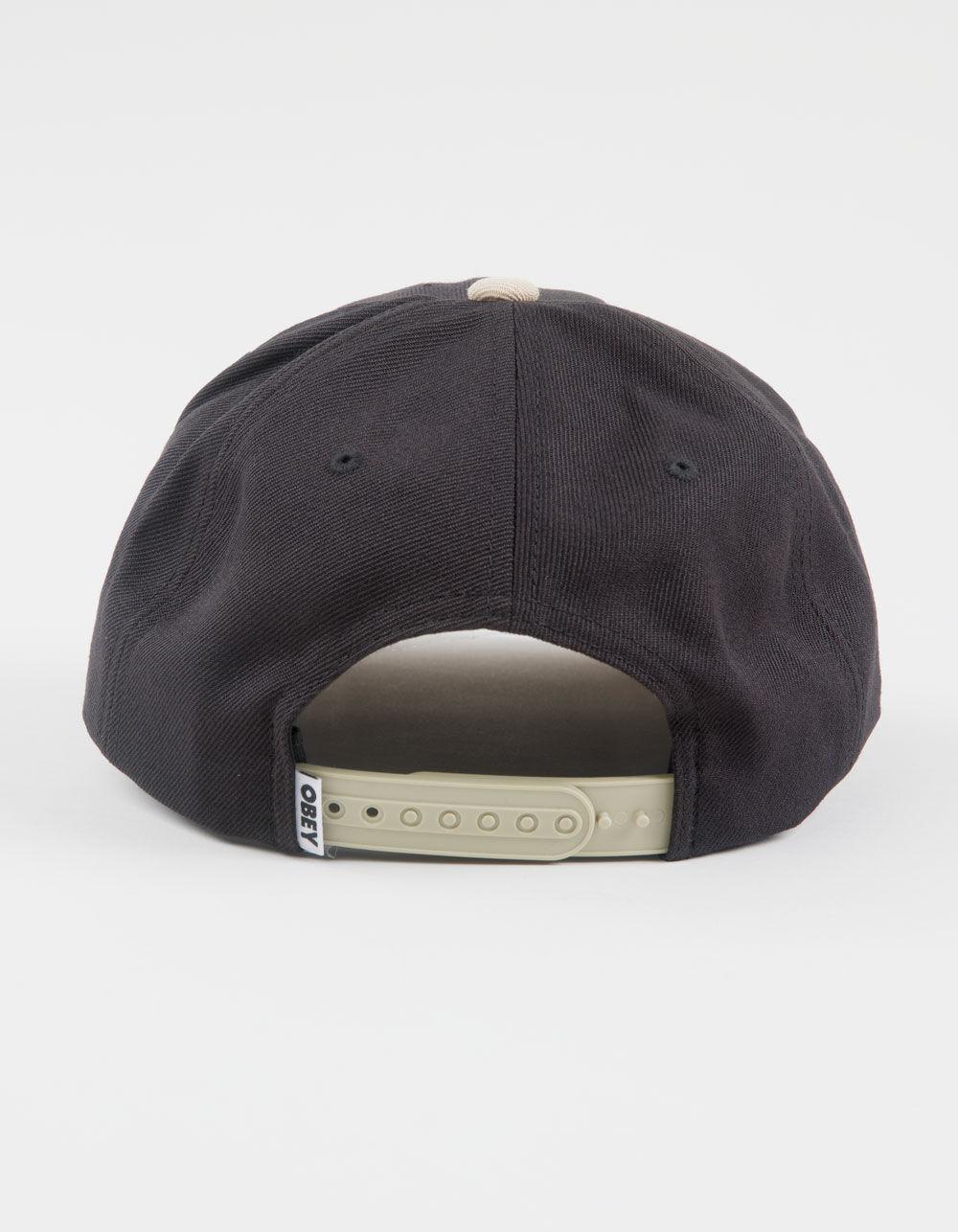 OBEY 2 Tone 6 Panel Snapback Hat - BLACK COMBO Product Image