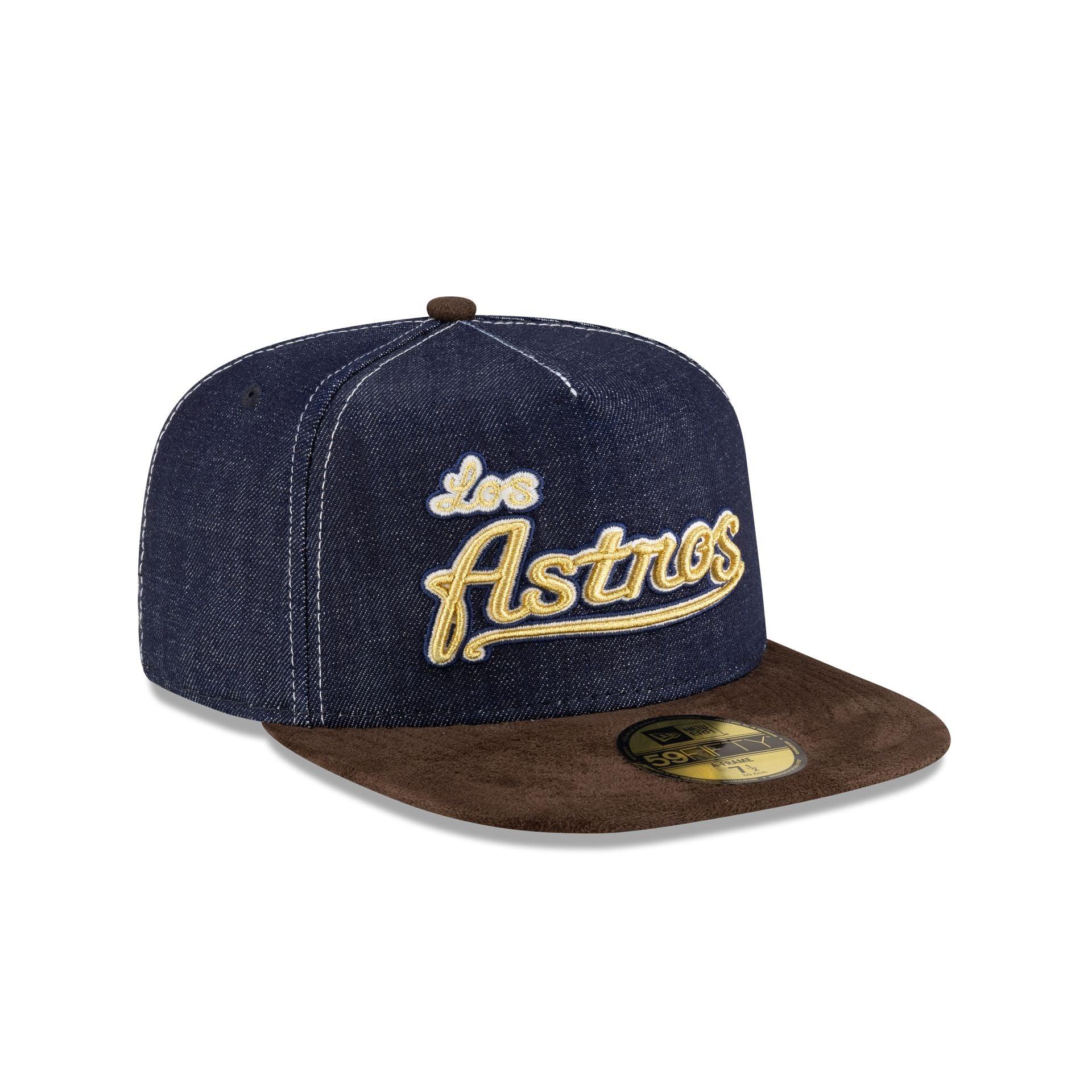 Houston Astros Houston Pack Denim Los Astros 59FIFTY A-Frame Fitted Hat Male Product Image