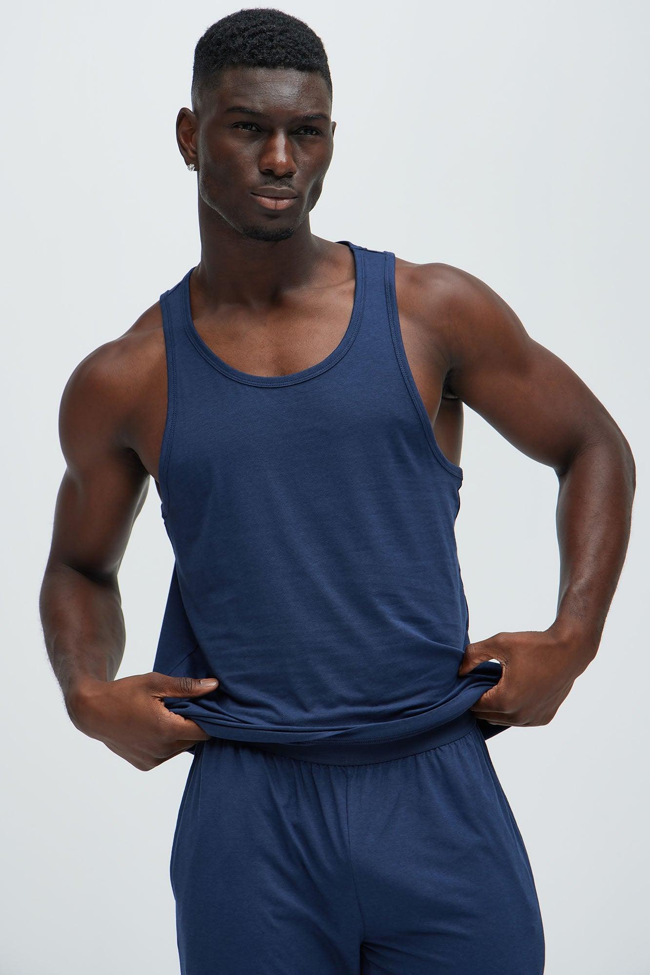 Essential Modal Lounge Tank - Navy Product Image