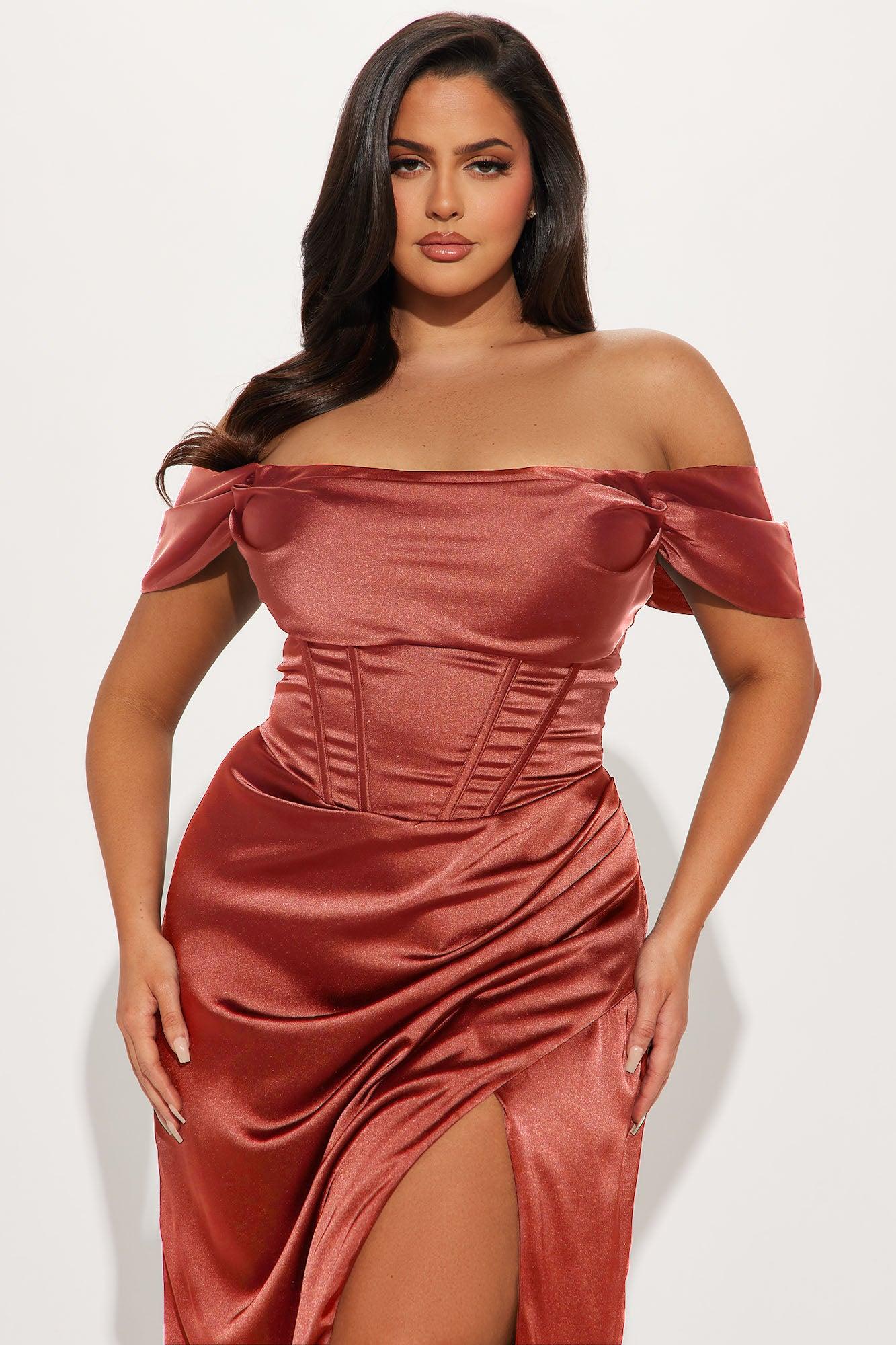 Andrea Corset Gown - Marsala Female Product Image