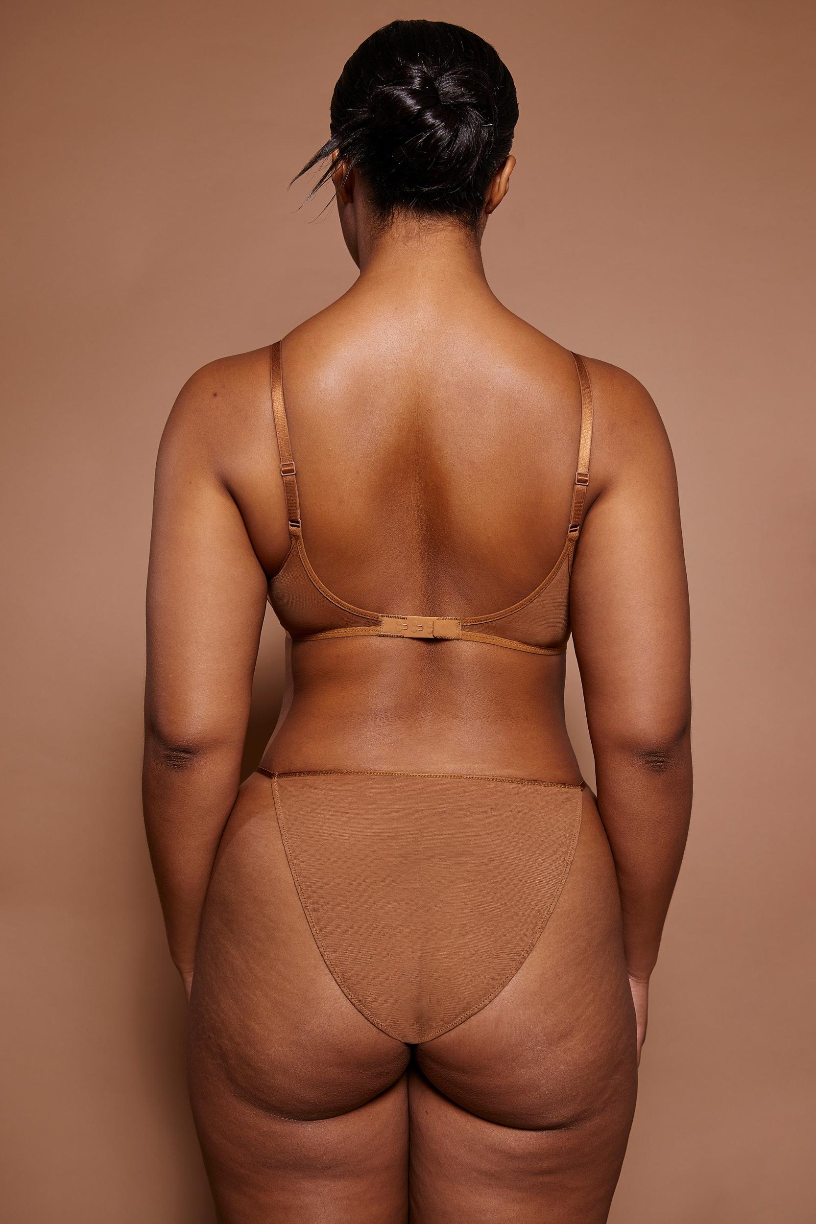 Soft Mesh String Bikini in Warm Peach Product Image