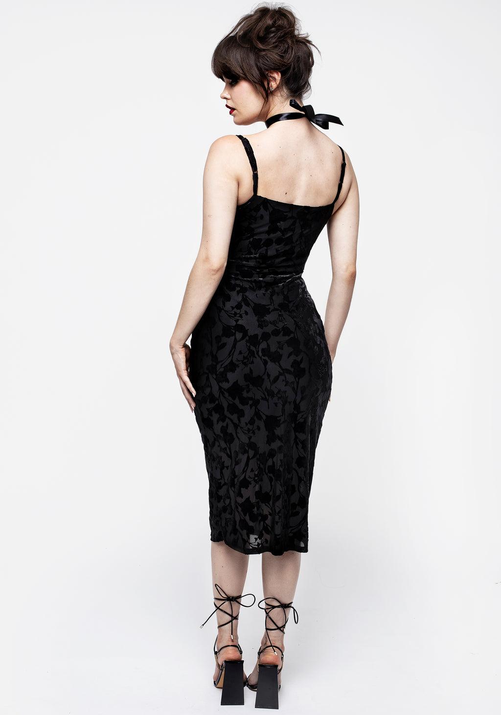 Ava Devoré Mesh Midi Dress Product Image