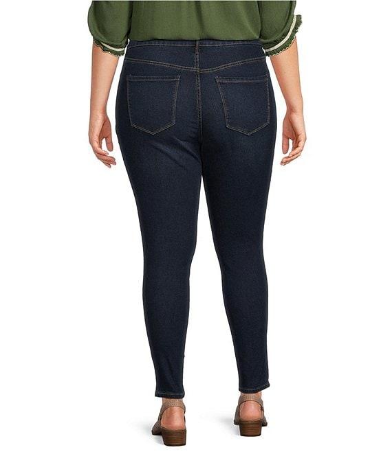 Code Bleu Plus Size Soho Stretch Mid Rise Skinny Leg Denim Jeans Product Image