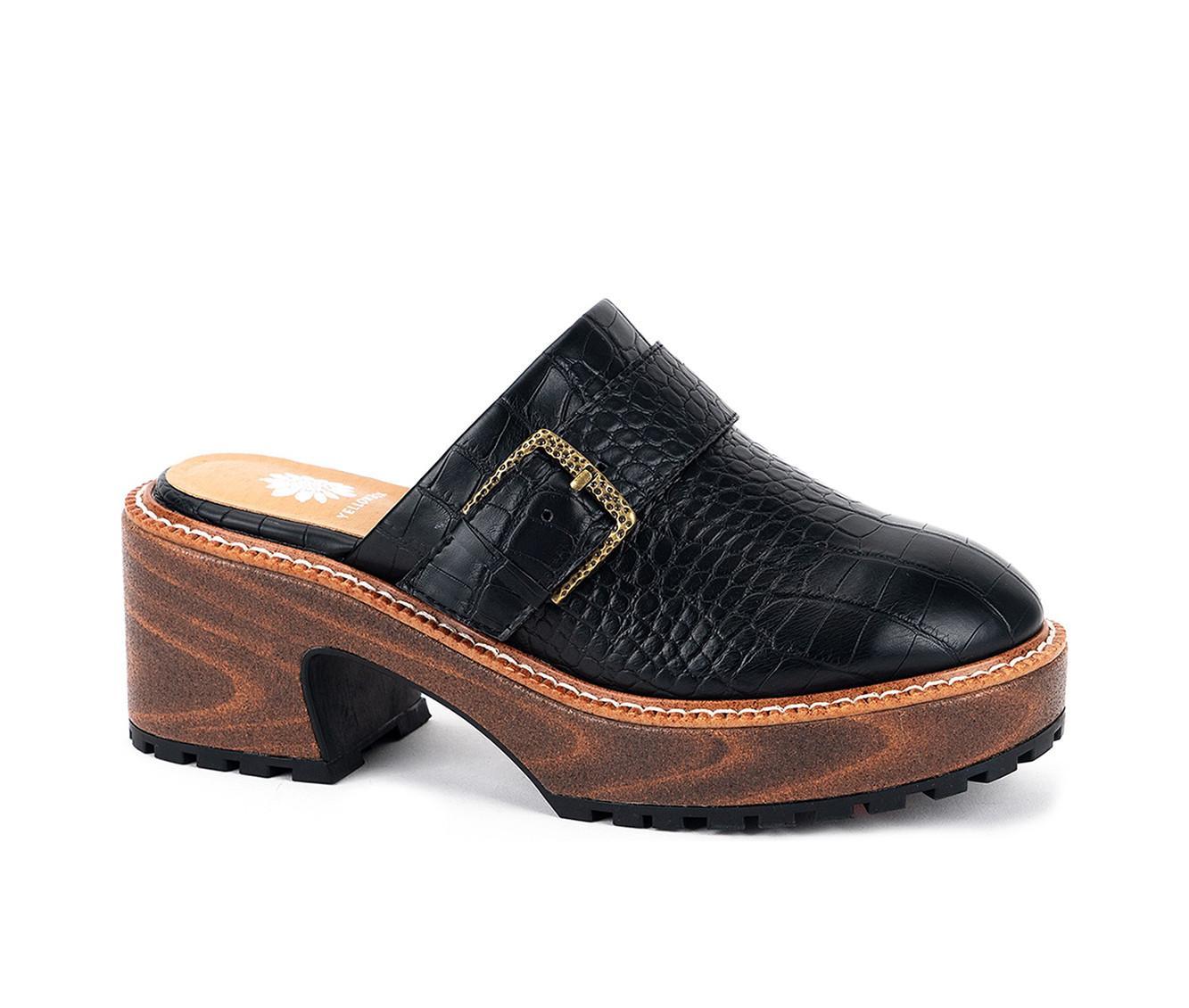 Women's Yellow Box Barker Platform Clogs Product Image