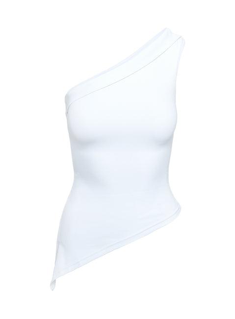 Lunah One Shoulder Top White Product Image