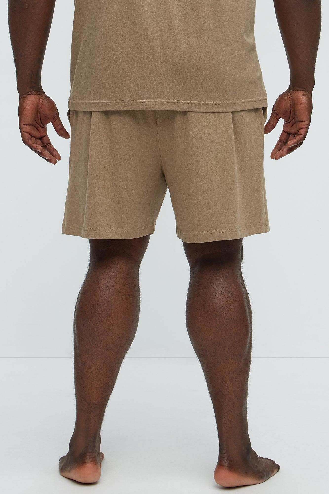 Essential Modal Lounge Shorts - Taupe Male Product Image