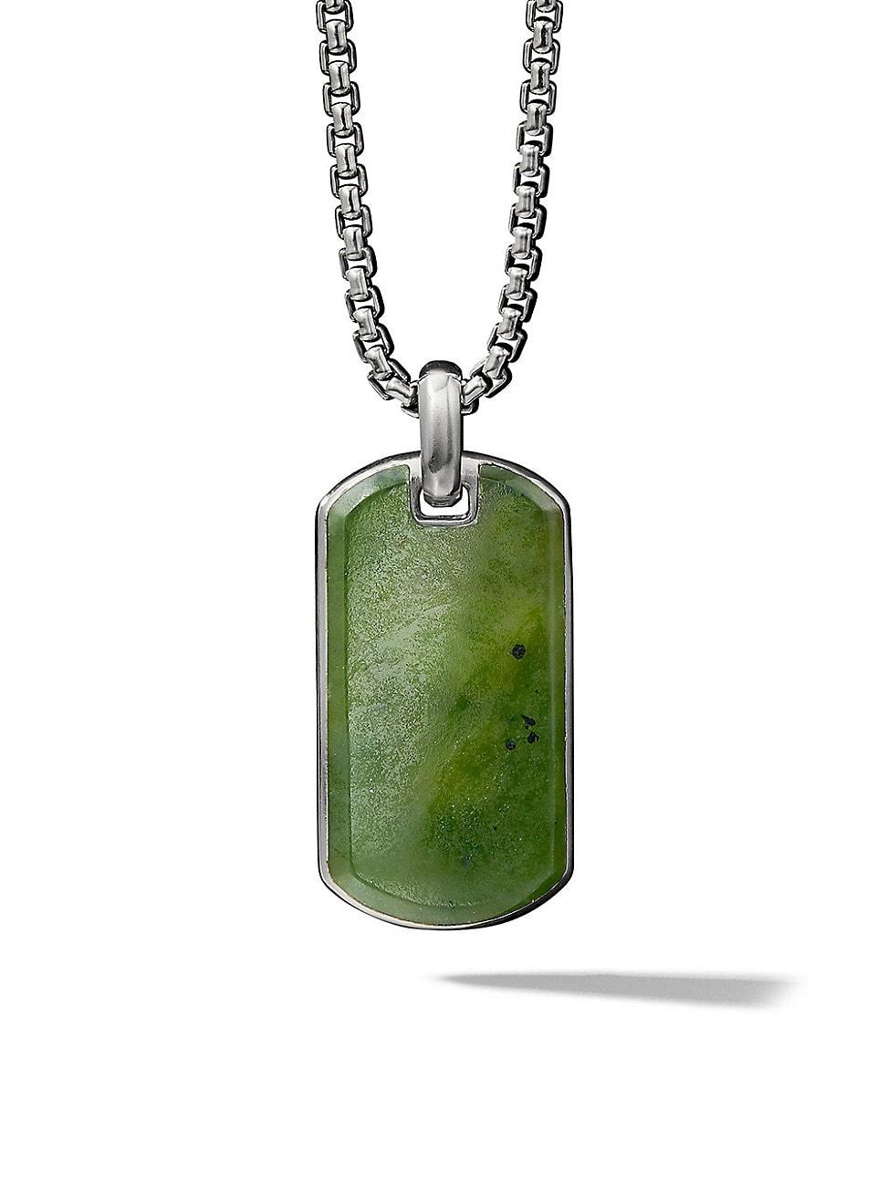 Mens Chevron Tag in Sterling Silver Product Image