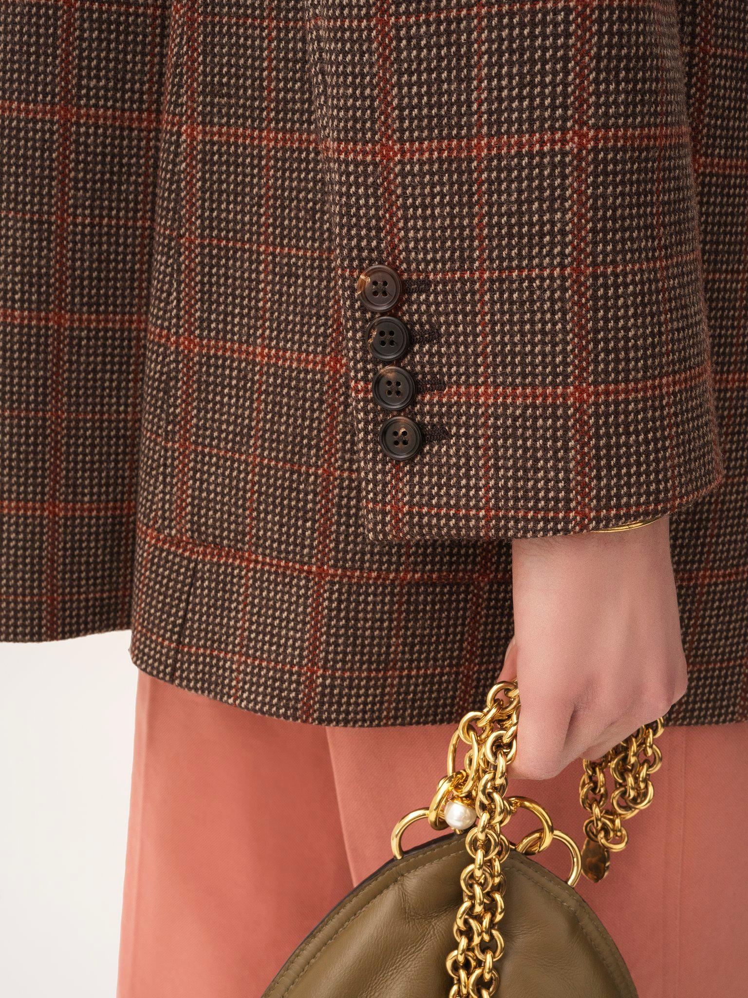 Tailored jacket in check wool Product Image