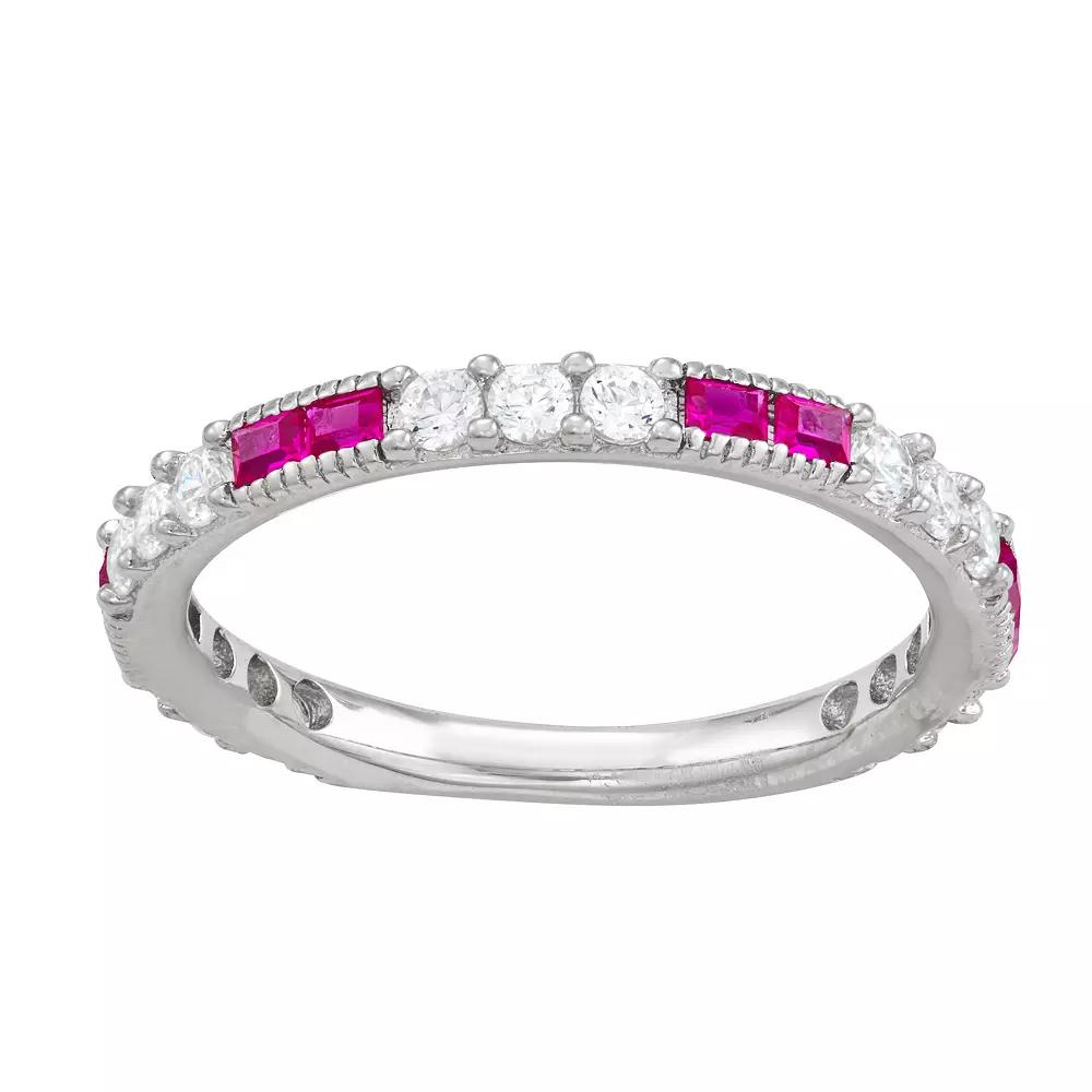 Lab-Created Gemstone & Cubic Zirconia Ring, Women's,  Product Image