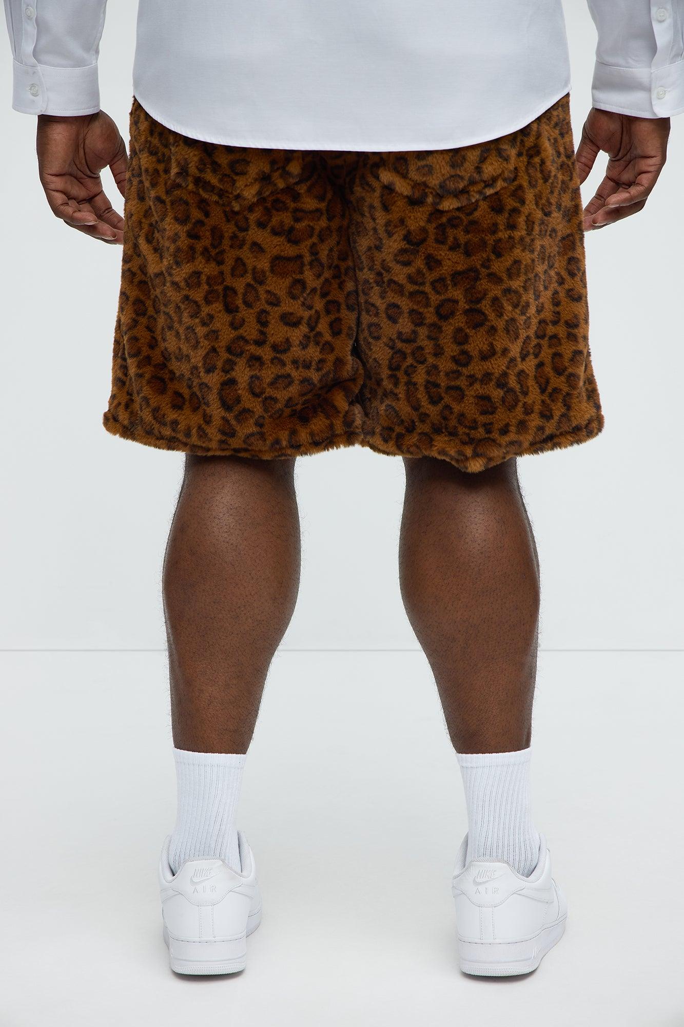 Relaxed Everyone Is A Cheetah Shorts - Brown/combo Product Image