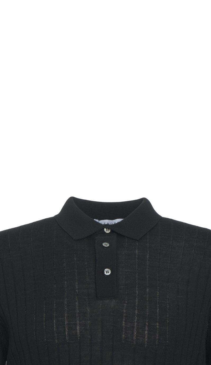 Knit polo shirt Product Image